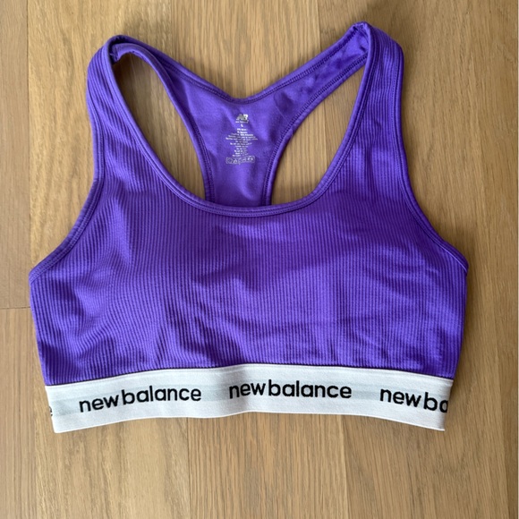 New Balance Vibrant Purple Athletic Sport Bra - Picture 1 of 3